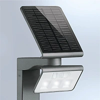 STEINEL XSolar GL-S solārs dārza stabiņš ar sensoru, 150 lm, 3000 K, IP44, antracīts — 085681
