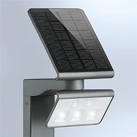 STEINEL XSolar GL-S solar sensor bollard, 150 lm, 3000 K, IP44, anthracite — 085681