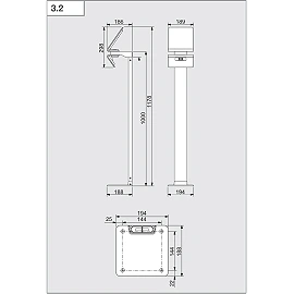 STEINEL XSolar GL-S solar sensor bollard, 150 lm, 3000 K, IP44, anthracite — 085681