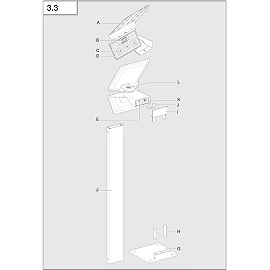 STEINEL XSolar GL-S solar sensor bollard, 150 lm, 3000 K, IP44, anthracite — 085681