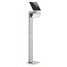 STEINEL XSolar GL-S solar sensor bollard, 150 lm, 3000 K, IP44, silver — 671211