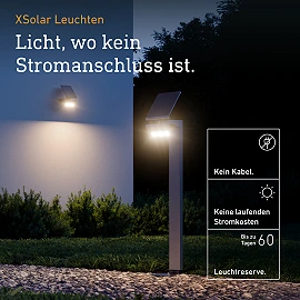 STEINEL XSolar GL-S solārs dārza stabiņš ar sensoru, 150 lm, 3000 K, IP44, sudraba — 671211