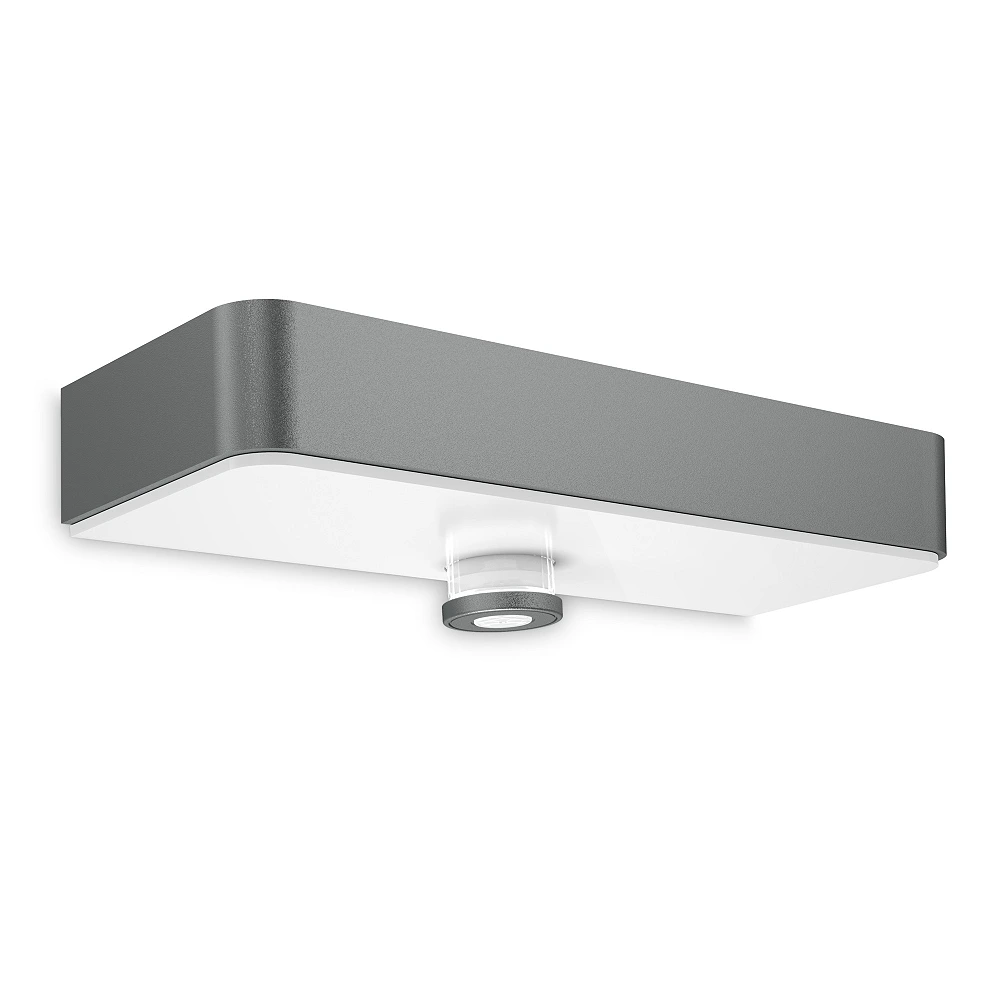 STEINEL XSolar SOL-O S Amber Light solar wall light, with motion sensor, 255 lm, 1800 K, anthracite — 091354