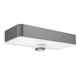 STEINEL XSolar SOL-O S Amber Light solar wall light, with motion sensor, 255 lm, 1800 K, anthracite — 091354