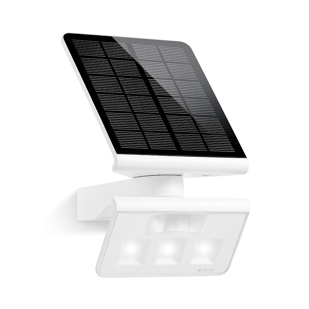 STEINEL XSolar L-S solārā āra sienas sensorlampa, 1,2 W, 150 lm, 3000 K, baltā krāsā — 671006