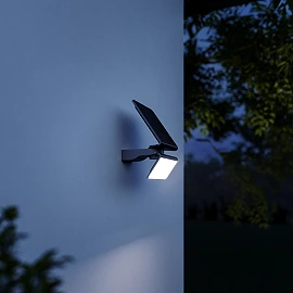 STEINEL XSolar L-S Pro solar outdoor wall sensor light, 1.2 W, 150 lm, 3000 K, anthracite — 085698