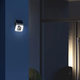 STEINEL XSolar LH-N solar house-number light, 4000 K, IP44, stainless steel — 007140