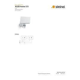 STEINEL XLED home 2 S outdoor LED sensor floodlight, 13.7 W, 1550 lm, 3000 K, IP44, silver — 033057