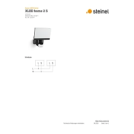 STEINEL XLED home 2 S āra LED sensorprožektors, 13,7 W, 1550 lm, 3000 K, IP44, melns — 033071