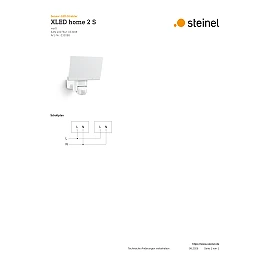 STEINEL XLED home 2 S outdoor LED sensor floodlight, 13.7 W, 1550 lm, 3000 K, IP44, white — 033088