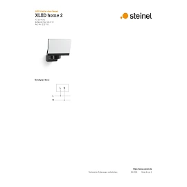 STEINEL XLED home 2 āra LED prožektors bez sensora, 13,7 W, 1550 lm, 3000 K, IP44, melns — 033118