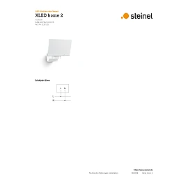 STEINEL XLED home 2 āra LED prožektors bez sensora, 13,7 W, 1550 lm, 3000 K, IP44, balts — 033125