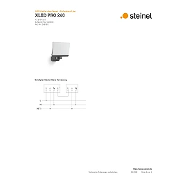 STEINEL XLED PRO 240 āra LED prožektors bez sensora, 19,3 W, 2124 lm, 3000 K, IP44, antracīta — 068080