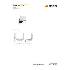 STEINEL XLED PRO 240 outdoor LED floodlight without sensor, 19.3 W, 2124 lm, 3000 K, IP44, black — 068097