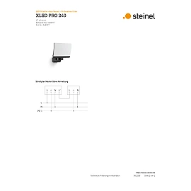 STEINEL XLED PRO 240 outdoor LED floodlight without sensor, 19.3 W, 2124 lm, 3000 K, IP44, black — 068097