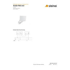 STEINEL XLED PRO 240 āra LED prožektors bez sensora, 19,3 W, 2124 lm, 3000 K, IP44, balts — 068103