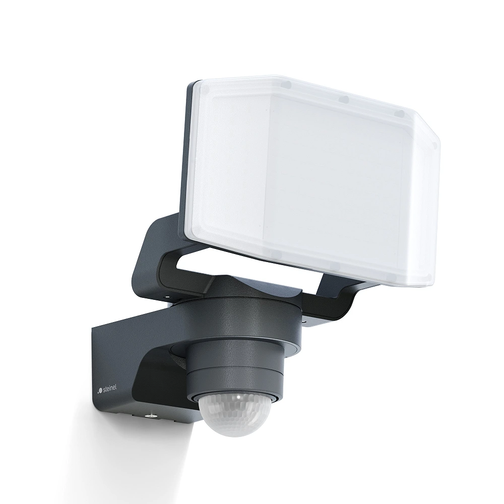 STEINEL XLED PRO Expanse S outdoor LED sensor floodlight, 14.3 W, 1642 lm, 3000 K, IP54, anthracite — 091200