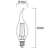 E14 LED sveces spuldze ar liektu galu, 2,5W, 2700K, 250lm (Sylvania 0029485)