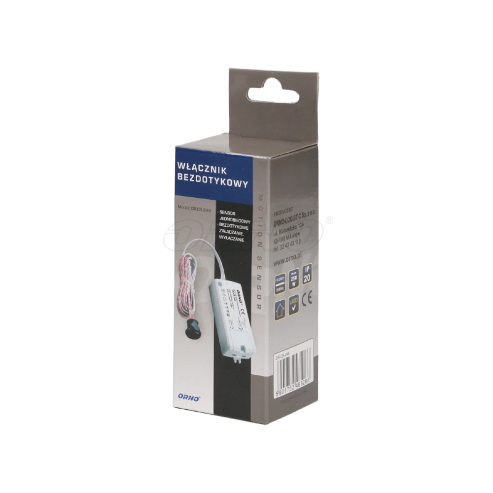 Non-contact switch with sensor function, 250W, IP20 - ORNO OR-CR-244 - 5901752485266