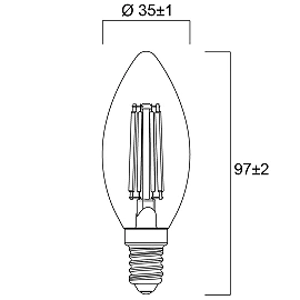 ToLEDo RT Candle V5 CL 806LM 827 E14 SL (Sylvania)