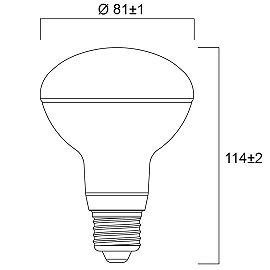 LED E27 R80 8W 806lm 3000K 120° (Sylvania)