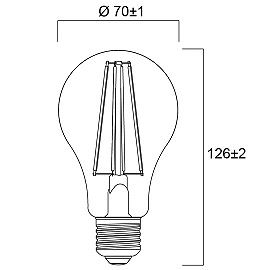 E27 LED lamp 11.2W 1521lm 2700K Satin DIM (Sylvania)