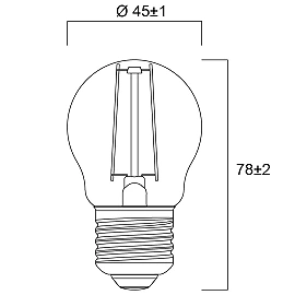 Sylvania ToLEDo RT Ball V5 CL E27 LED lamp 2.5W 250lm 2700K