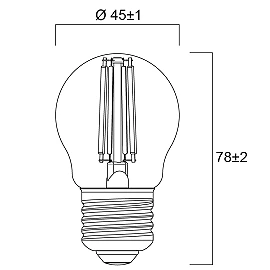 Sylvania ToLEDo RT Ball V5 ST E27 LED lamp 6W 806lm 2700K