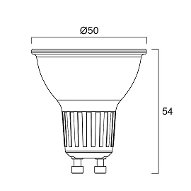 GU10 LED bulb 3.7W 345lm 2700K 36° CRI ≥90 (Sylvania)
