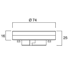 GX53 LED lamp 6.5W, 650lm, 3000K (Sylvania)