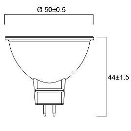 MR16 12V LED bulb 5.8W, 460 lm, 2700 K, 36° dimmable (Sylvania)
