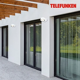 Outdoor LED wall light, 7.5W, 750lm, 3000K, IP54, white (Telefunken 323006TF)