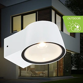 Outdoor LED wall light, 7.5W, 750lm, 3000K, IP54, white (Telefunken 323006TF)