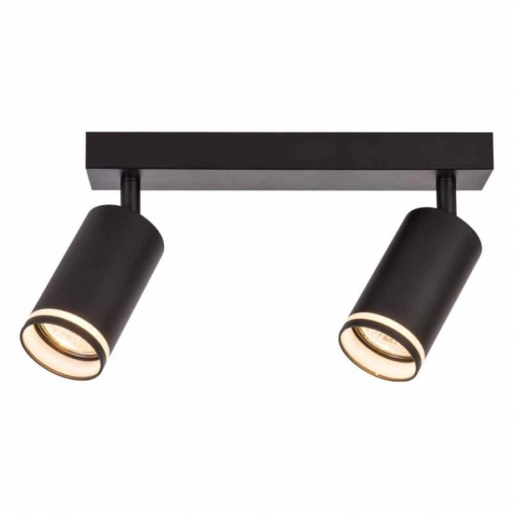 Linear ceiling spotlight KING 220 × 55 × 165 mm, 2×GU10, black (VIVALUX)