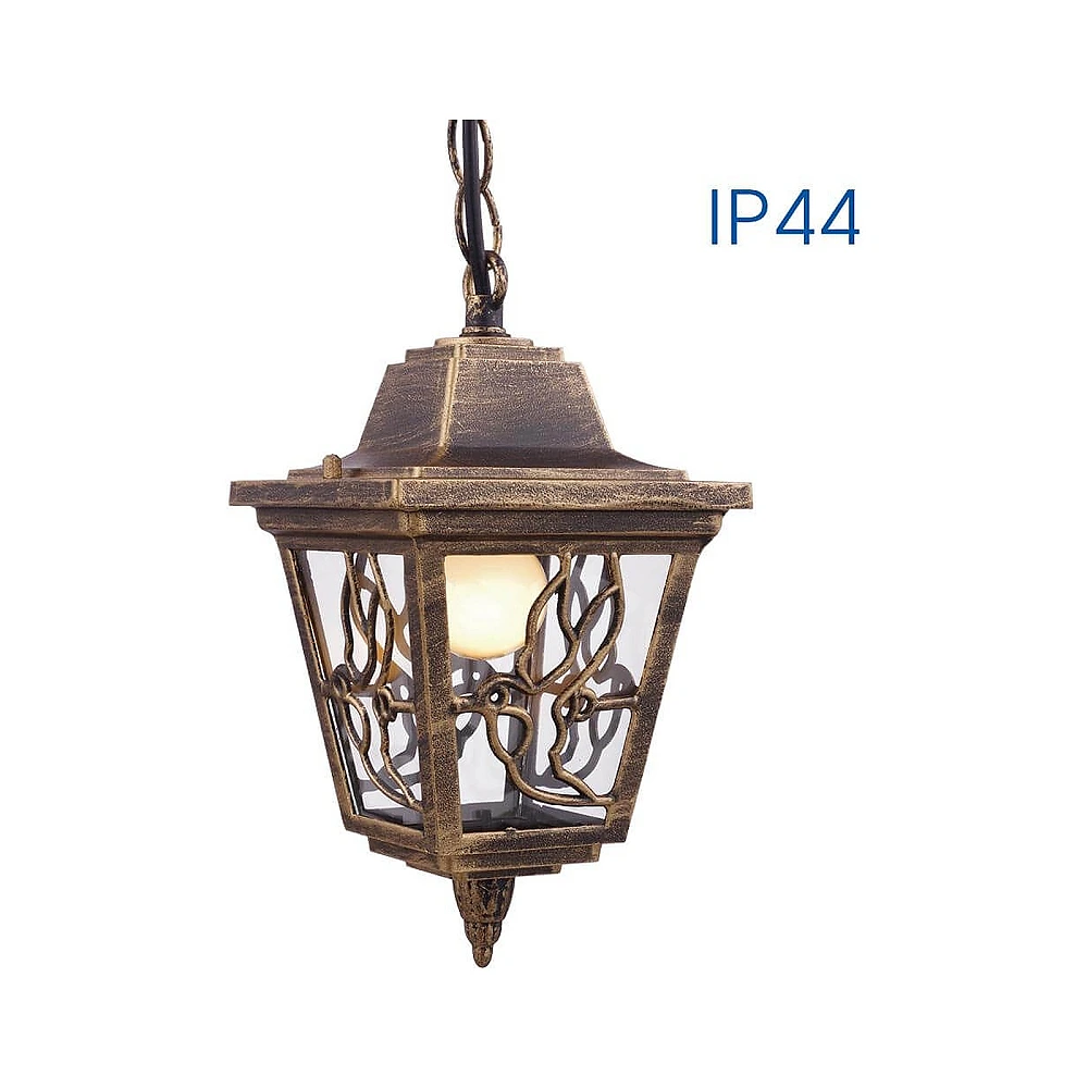 LYON outdoor pendant light 1xE27 antique brass IP44 (VIVALUX VIV004378)