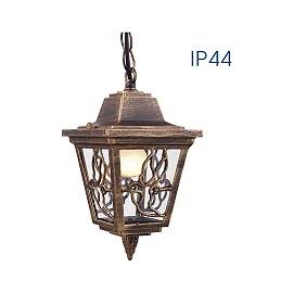 LYON outdoor pendant light 1xE27 antique brass IP44 (VIVALUX VIV004378)