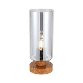 Suspension lamp AMIRA Ø100×1500 mm 1×E27 smoked glass black (VIVALUX)