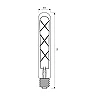 VIVALUX TFD30 LED bulb E27, T30, 6W, 2200K, amber, 550 lm