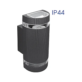 TALIN outdoor up/down wall light 2×GU10, black, IP44 (VIVALUX VIV004261)