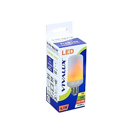 PLAM LED flame-effect bulb E27 6.5W 130lm 1300–1700K (VIVALUX)