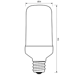 PLAM LED flame-effect bulb E27 6.5W 130lm 1300–1700K (VIVALUX)