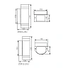 Fasādes gaismeklis ZEW EL-235U-B, 2 x JDR Gu10 max. 35W, IP44, melns