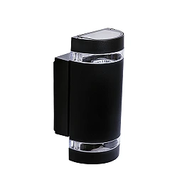 Fasādes gaismeklis ZEW EL-235U-B, 2 x JDR Gu10 max. 35W, IP44, melns