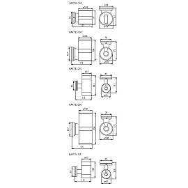 Light fitting BART, JDR Gu10, max. 35W, IP54, aluminium