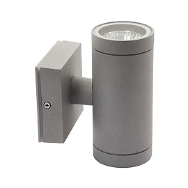 Light fitting BART, 2 x JDR Gu10, max. 35W, IP54, aluminium