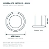 Lustrarte 840GU10 0089 iebūvējamais gaismeklis GU10 Ø80 mm, Terra brūns