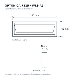 Optonica 7515 LED step light 3 W 3000 K IP65, black