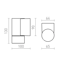 Rendl MIZZI NEW I outdoor wall light GU10 IP65, anthracite — R13755
