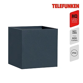 Telefunken 303405TF outdoor LED wall light 7 W 4000 K IP44, anthracite