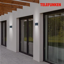 Telefunken 303405TF outdoor LED wall light 7 W 4000 K IP44, anthracite